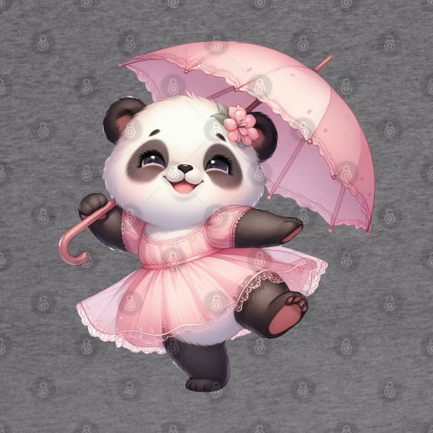 Valentine Love Panda Bear by Chromatic Fusion Studio